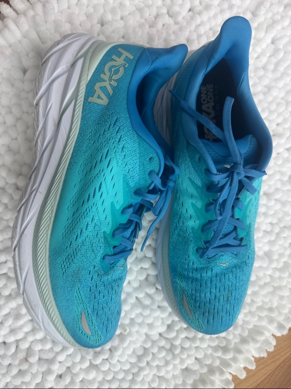 Men's Hoka Clifton 8 Running Sneaker Blue Size 10.5D